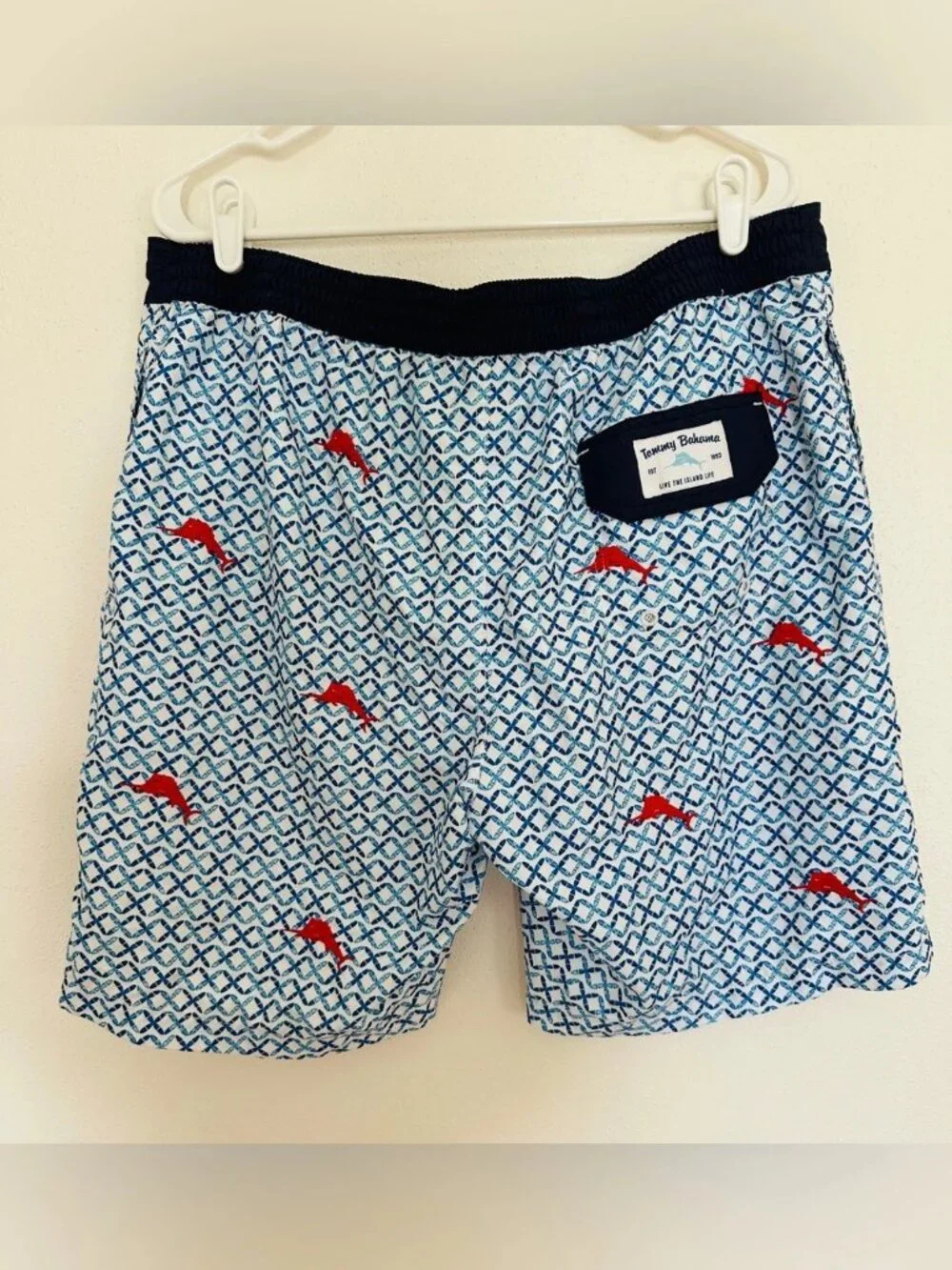 LOT OF 2 Tommy Bahama Mens Swim Trunks Size XL Tropical Leaf Geometric Shorts